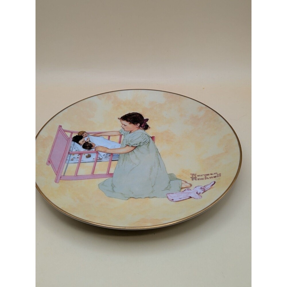 Norman Rockwell Collector Plate, “Little Mother” 1979